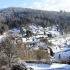 Blick im Winter aus dem Fenster der Pension Talblick